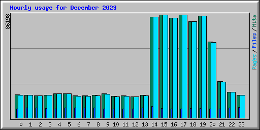 Hourly usage for December 2023