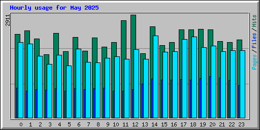 Hourly usage for May 2025